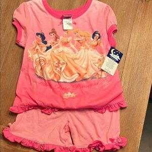 Disney Princess Pink Pajama Set for Kids